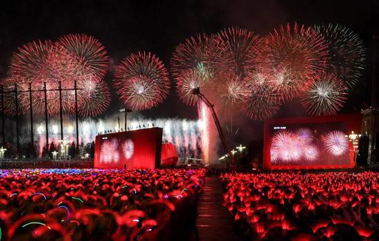 这是联欢活动现场。新华社记者 陶希夷 摄